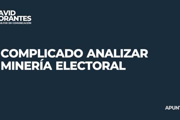 Complicado analizar minería electoral