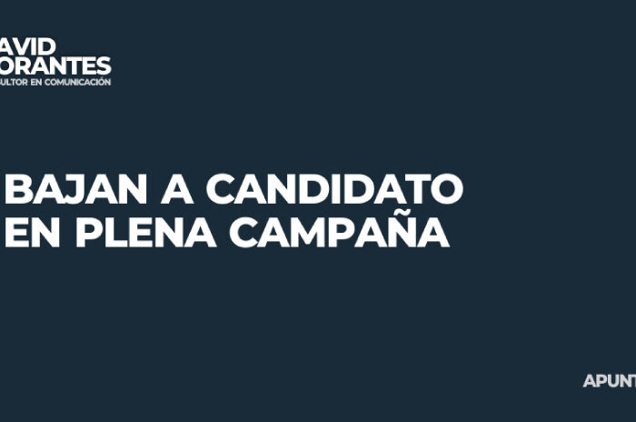 Bajan a candidato en plena campaña