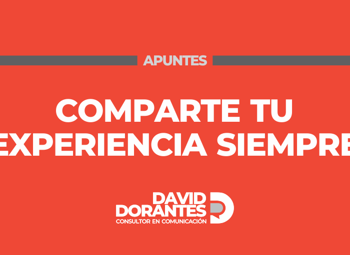 Comparte tu experiencia siempre