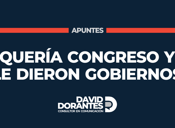 Quería Congreso y le dieron gobiernos
