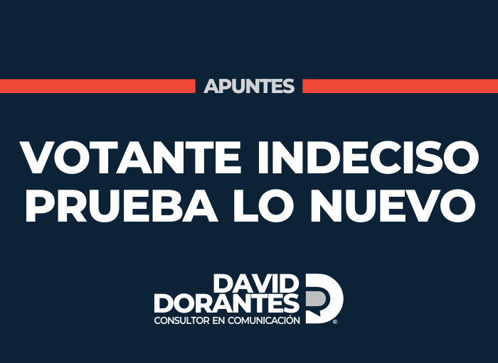 Votante indeciso prueba lo nuevo