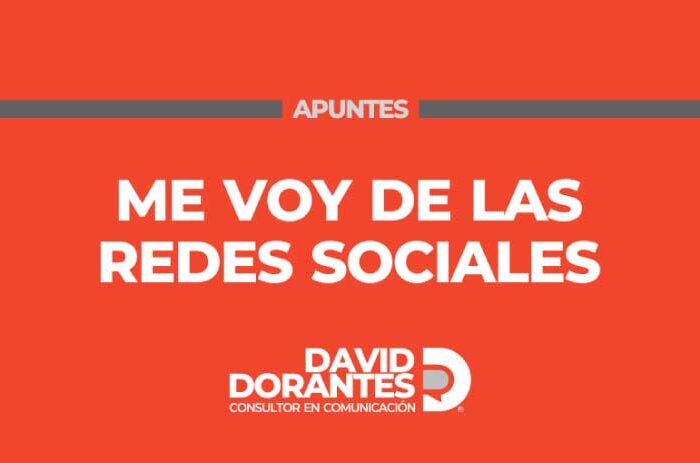 Me voy de las redes sociales